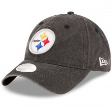 Women's Pittsburgh Steelers New Era Black Floral Peek 9TWENTY Adjustable Hat 3066835